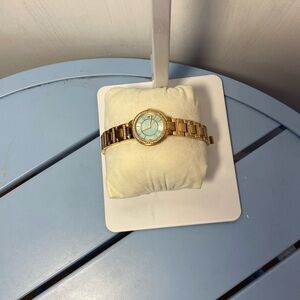 Fossil Women’s 2000s Era Watch With Teal Dial Gone Tone Back Stained/scratch